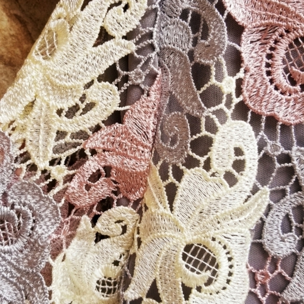 Pink Lillac Cream Hidden Alley Lace Dress - Picture 4 of 6